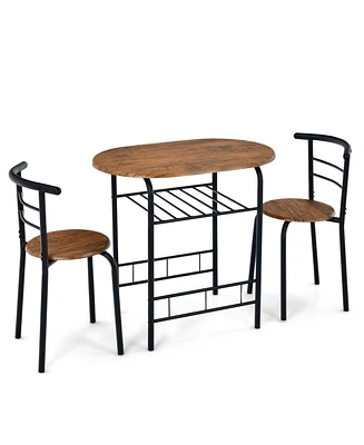 Slickblue 3-Piece Home Kitchen Bistro Pub Table Set with 2 Chairs