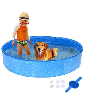 Yescom Foldable Pet Swimming Pool Anti-slip Pvc Portable Bath Tub for Dog Cat Kid