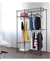 Slickblue Portable Steel Closet Hanger Storage Rack Organizer