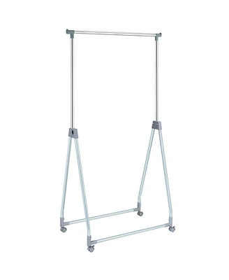 Slickblue Extendable Foldable Heavy Duty Clothing Rack with Hanging Rod