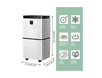 Slickblue 24 Pints 1500 Sq. ft Dehumidifier for Medium to Large Room with Indicator