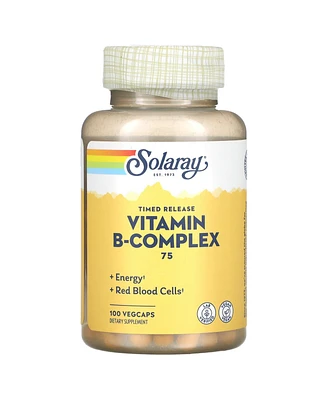 Solaray Vitamin B-Complex 75 Timed-Release - 100 VegCaps - Assorted Pre