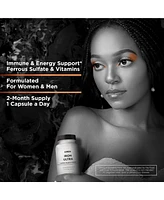 Amen Iron Ultra Supplement + Copper, Folate, Vitamin C and Vitamin B12-2-Month Supply - Ferrous Sulfate Iron Vitamin - Iron 65mg Per Serving