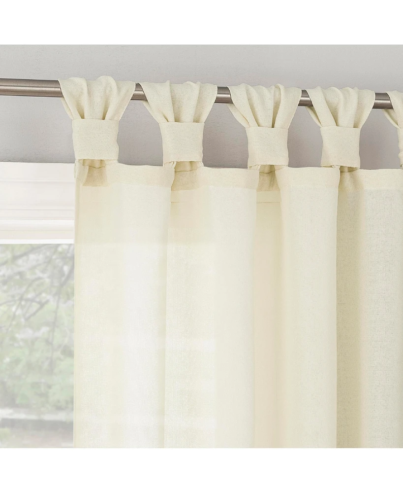 Hathaway Twist Tab Semi-Sheer Tab Top Curtain Panel