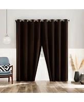 Brandon Magnetic Closure Room Darkening Grommet Curtain Panel Pair