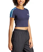 adidas Women's Essentials 3 Stripes Cropped "Baby" T-Shirt