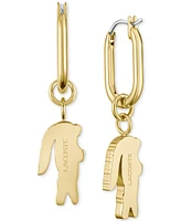 Lacoste Multicolor Crystal Crocodile Drop Earrings