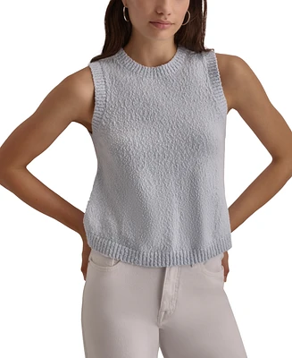 Dkny Jeans Women's Cotton Boucle Sleeveless Sweater