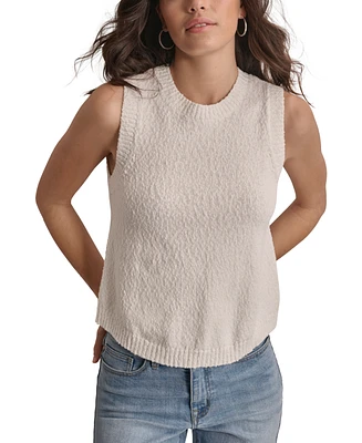 Dkny Jeans Women's Cotton Boucle Sleeveless Sweater