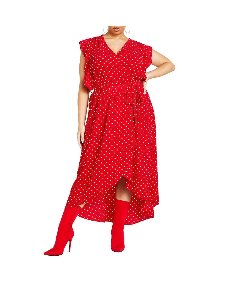 City Chic Plus Fresh Spot Maxi Dress