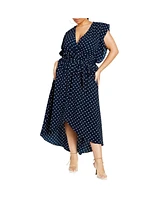 City Chic Women's Fresh Spot Maxi Dress