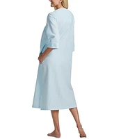 Miss Elaine Women's 3/4-Sleeve Zip Seersucker Robe