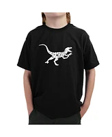 La Pop Art Boys Word T-shirt - Velociraptor