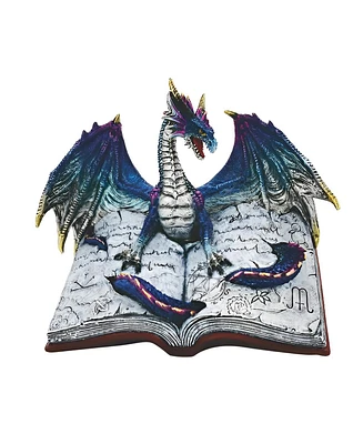 Fc Design 8.75"W Blue Book of Dragon Figurine Decoration Home Decor Perfect Gift for House Warming, Holidays and Birthdays