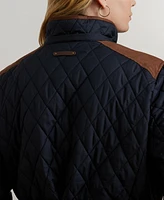 Lauren Ralph Plus Hooded Quilted Anorak Coat