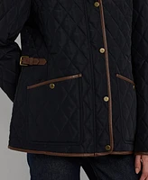 Lauren Ralph Women's Quilted Velboa-Lined Coat