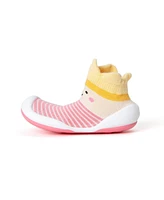 Komuello Infant Girl Breathable Washable Non-Slip Sock Shoes Crown Princess