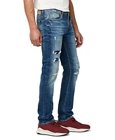 Buffalo Men's Slim Ash Veined and Worked Jeans