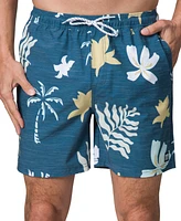 Reef Men's Harmon Tropical Print Drawstring 5-3/4" Swim Trunks