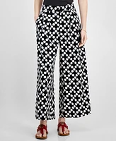 Tommy Hilfiger Women's Printed High-Rise Wide-Leg Pants