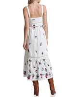 Avec Les Filles Women's Floral Eyelet Maxi Dress