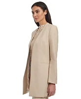 Calvin Klein Petite Open-Front 3/4-Roll-Sleeve Topper Jacket