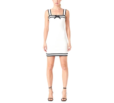 endless rose Women's Bow-Trim Bodycon Dress