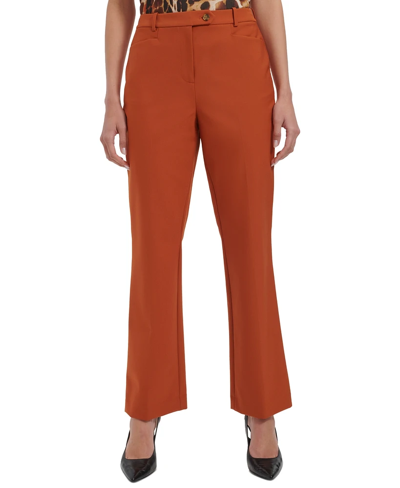 Calvin Klein Petite High Rise Straight Leg Pants