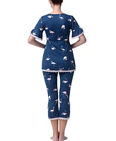 kimi + kai Maternity Koi Nursing Pajama Set