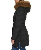Tommy Hilfiger Women's Faux-Fur-Trim Hooded Puffer Coat, Created for Macy's