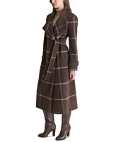 Dkny Women's Belted Wing-Collar Maxi Coat