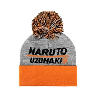 Naruto Boys Shippuden Cuffed Beanie Hat with Pom and Gloves Combo Set