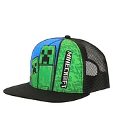 Minecraft Boys Creepers & Logo Youth Trucker Hat