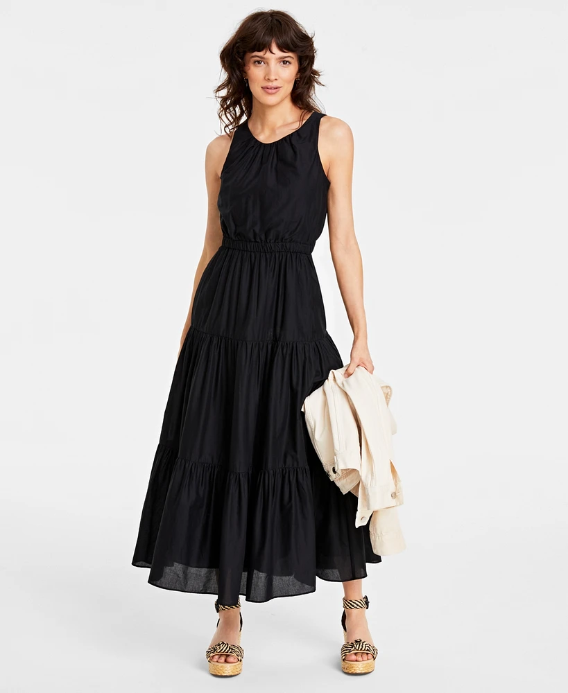 On 34th Women's Back Cutout Crewneck Midi Dress, Created for Macy's