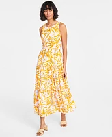 On 34th Women's Back Cutout Crewneck Midi Dress, Created for Macy's