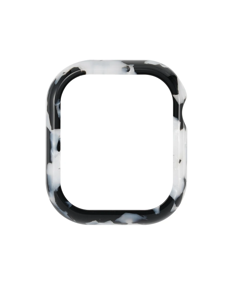 Anne Klein Women's Black and White Acetate Protective Case designed for 41mm Apple Watch