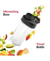 Blendtec Go Bottle, Reusable Single Serve Blender Cup, Includes Travel Lid, Bpa-Free Jar, Clear