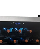 Newair Freestanding Bottle Dual Zone Compressor Wine Fridge with Low-Vibration Ultra-Quiet Inverter Compressor