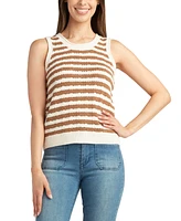 Bcx Juniors' Striped Sleeveless Sweater Tank Top