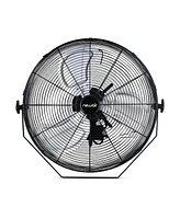 Newair 20" High Velocity Wall Mount Fan, Heavy Duty Waterproof Outdoor Fan, Adjustable Tilt and 3 Speeds up to 4650 Cfm, Pull Chain Switch | Wall Fan