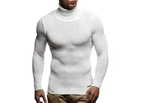 Leif Nelson Men's Turtleneck Sweater Slim Fit Polo Neck Longsleeve | Long Sleeve for Men