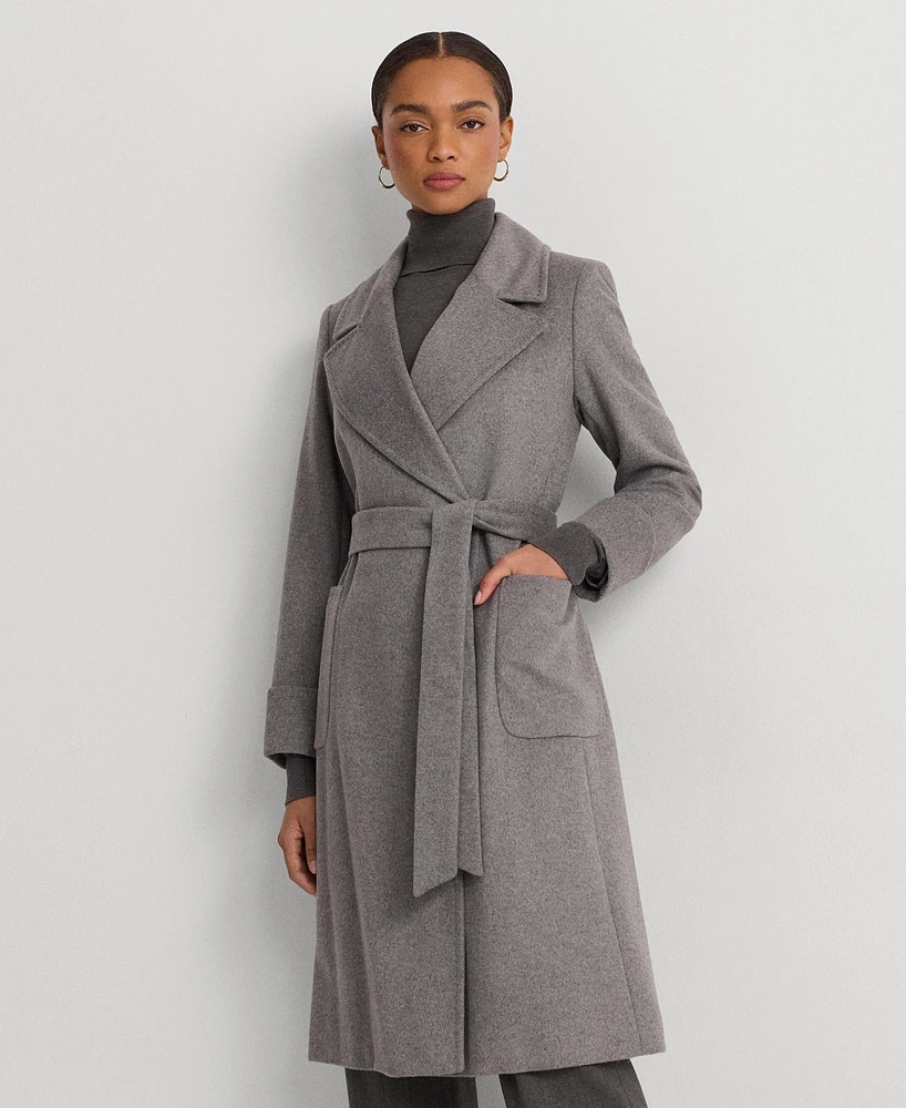 Lauren Ralph Lauren Women's Wool-Blend Belted Wrap Coat