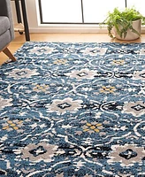 Safavieh Amsterdam Blue and Creme 9' x 12' Outdoor Area Rug