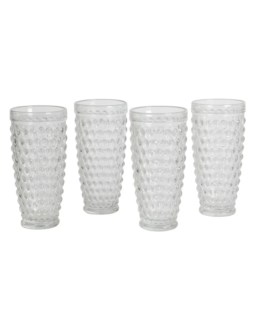 Martha Stewart Chauncey Hobnail Handmade Glass Tumbler