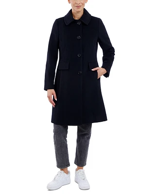 Anne Klein Women's Collared Button-Front Walker Coat