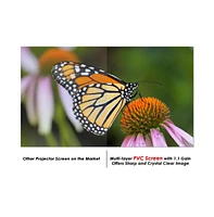 Yescom 100" Portable Detachable Projector Screen with Stand Movie Projection 16:9 Hd 1.1 Gain