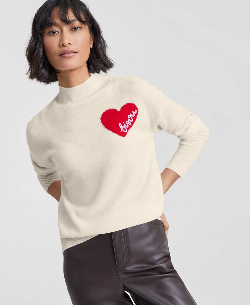 Charter Club Women's Cashmere Bisou Mock Neck Sweater, Created for Macy's