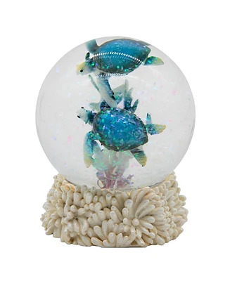 Fc Design 4"H Blue Sea Turtle Glitter Snow Globe Animal Figurine Home Decor Perfect Gift for House Warming, Holidays and Birthdays