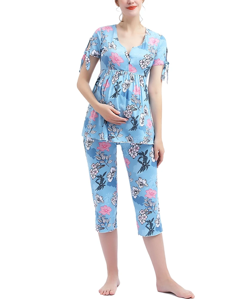 kimi + kai Maternity Daya Nursing 2-Piece Pajama Set