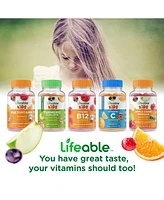 Lifeable Biotin for Kids Gummies - Hair Skin And Nails Growth - Great Tasting Natural Flavor, Dietary Supplement Vitamins - 60 Gummies